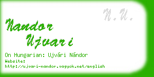 nandor ujvari business card