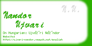 nandor ujvari business card